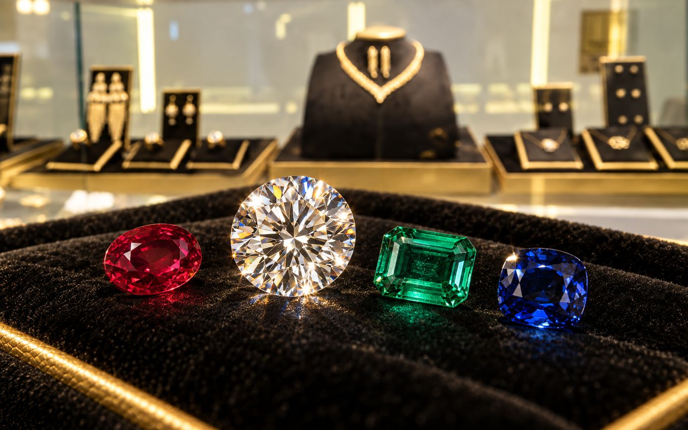 Diamantes y gemas sueltas evaluadas por separado del metal